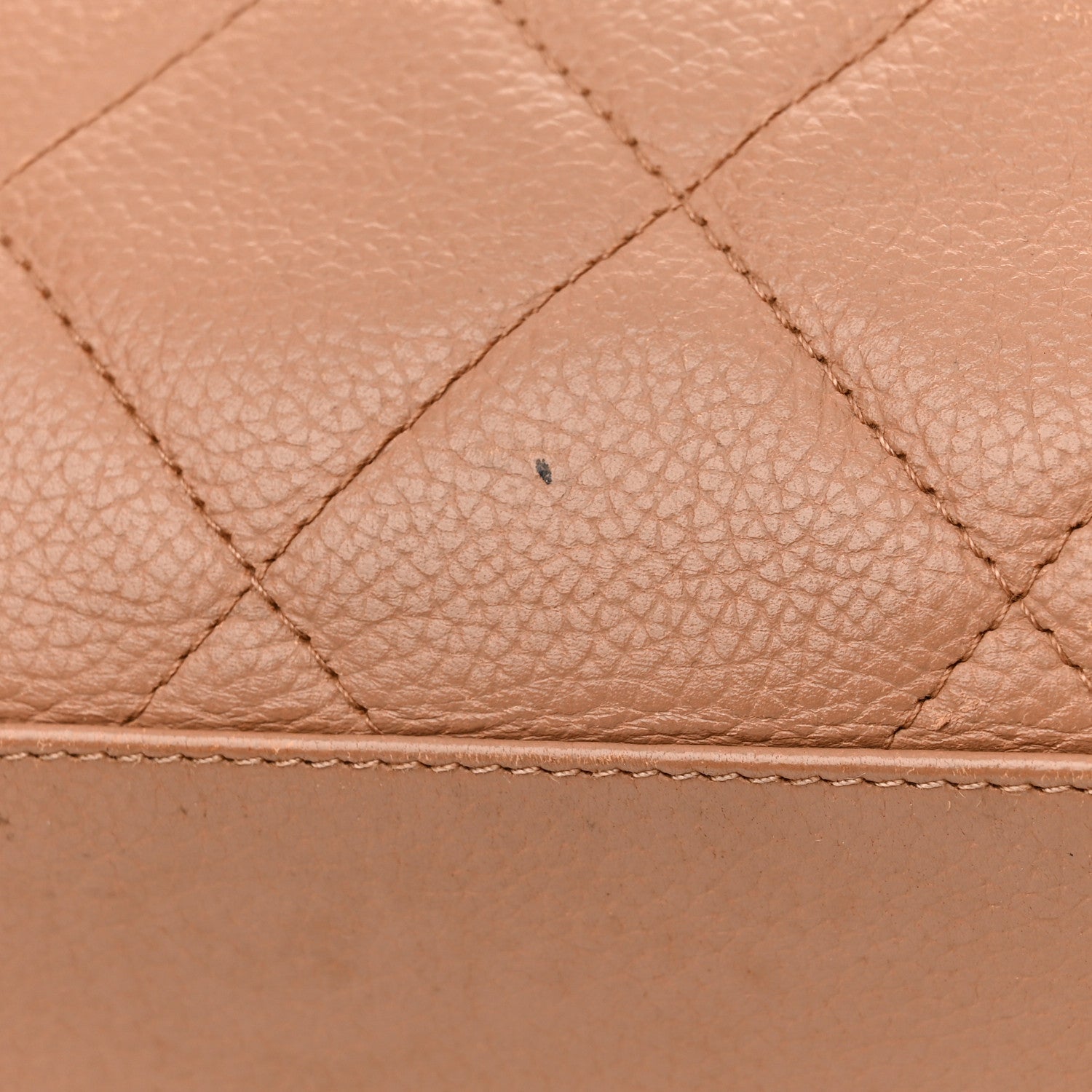 Chanel Calfskin Quilted Large Bowler Beige Black 11 of 17