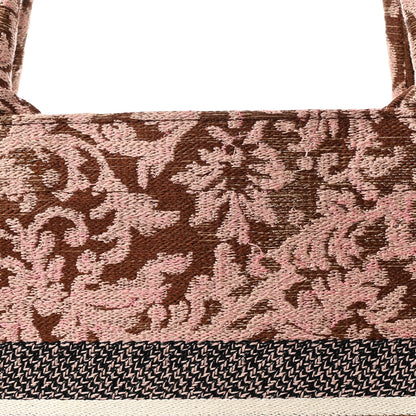 Christian Dior Canvas Embroidered Medium Brocart Book Tote Metallic Pink 8 of 10