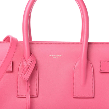 Saint Laurent Calfskin Small Sac De Jour Bubblegum 10 of 10