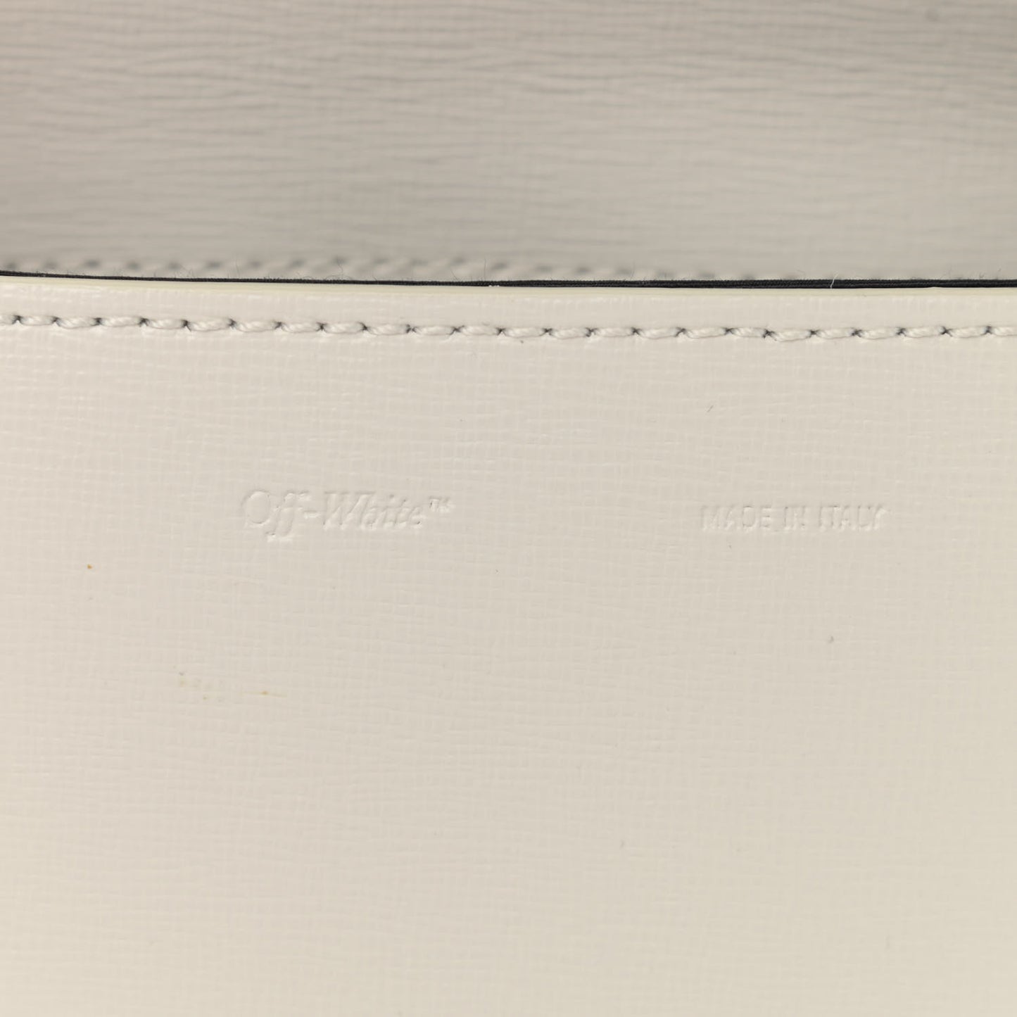 Saffiano Striped Baby Flap White Black