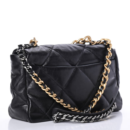 Chanel Lambskin Quilted Large Chanel 19 Flap Black 2 of 4