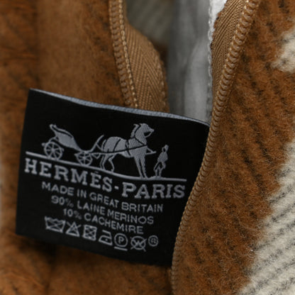 Hermes Wool Cashmere Avalon Pillow PM Ecru Camel 3 of 3