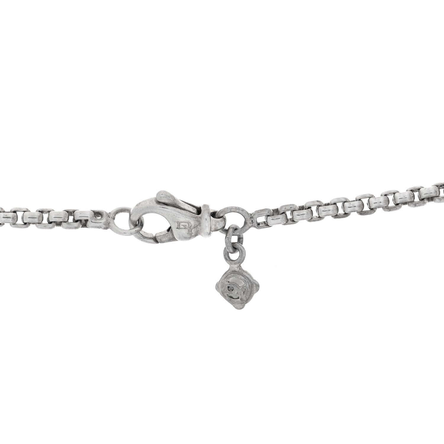 David Yurman Sterling Silver Logo Station Necklace 74" 4 of 4