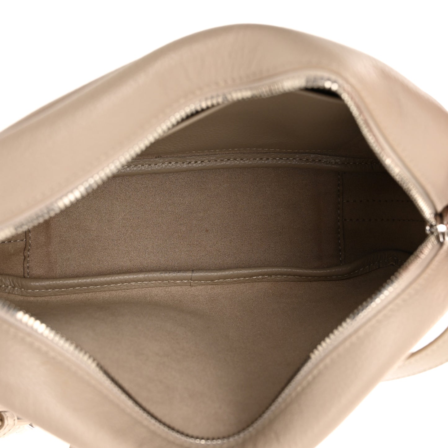 Calfskin Logo M Everyday Camera Bag Beige