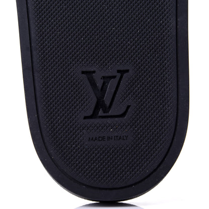 Louis Vuitton Rubber Monogram Eclipse Mens Waterfront Mules 12 Black 8 of 10