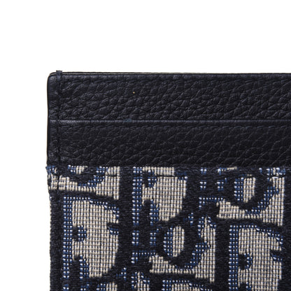 Christian Dior Grained Calfskin Oblique Card Holder Black 8 of 13