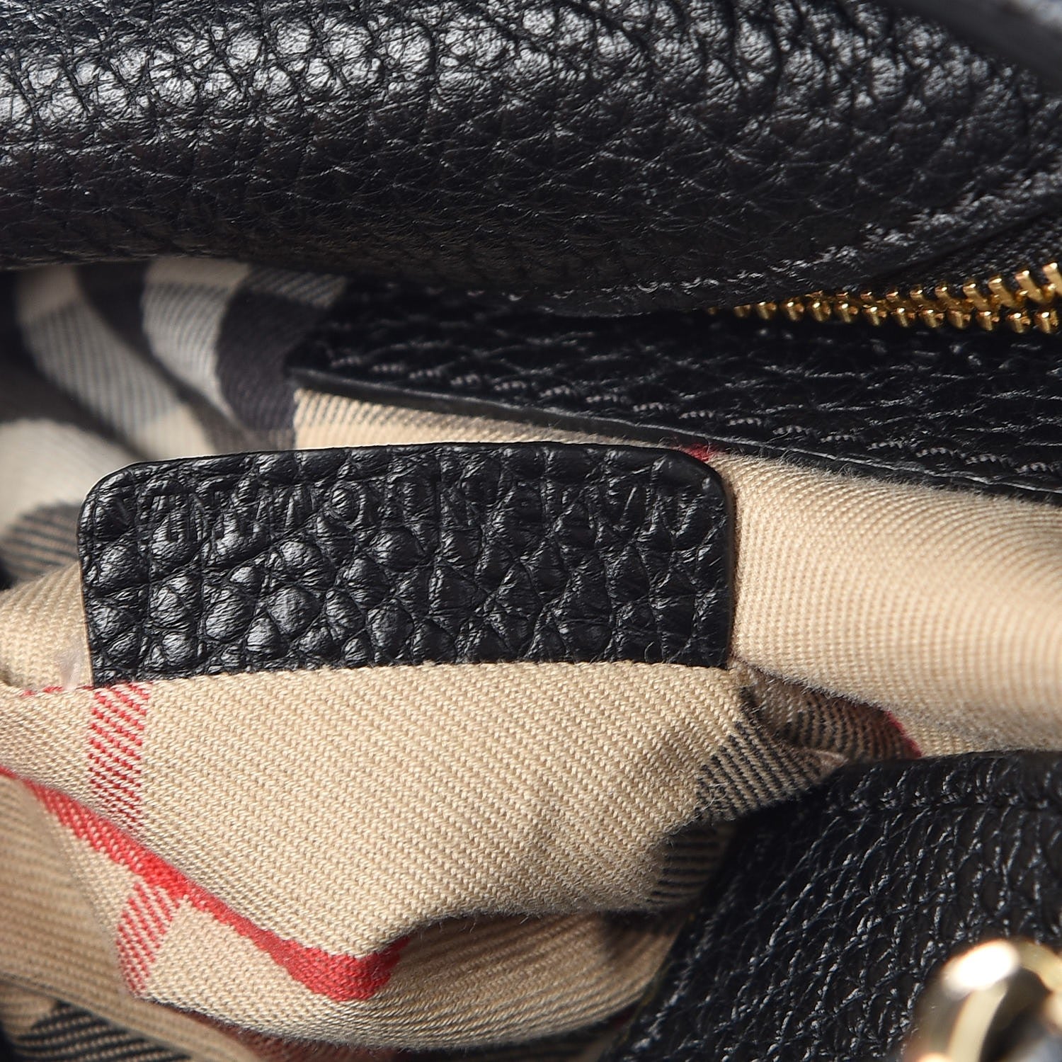 Burberry London Grainy Calfskin Medium Cale Hobo Black 7 of 13