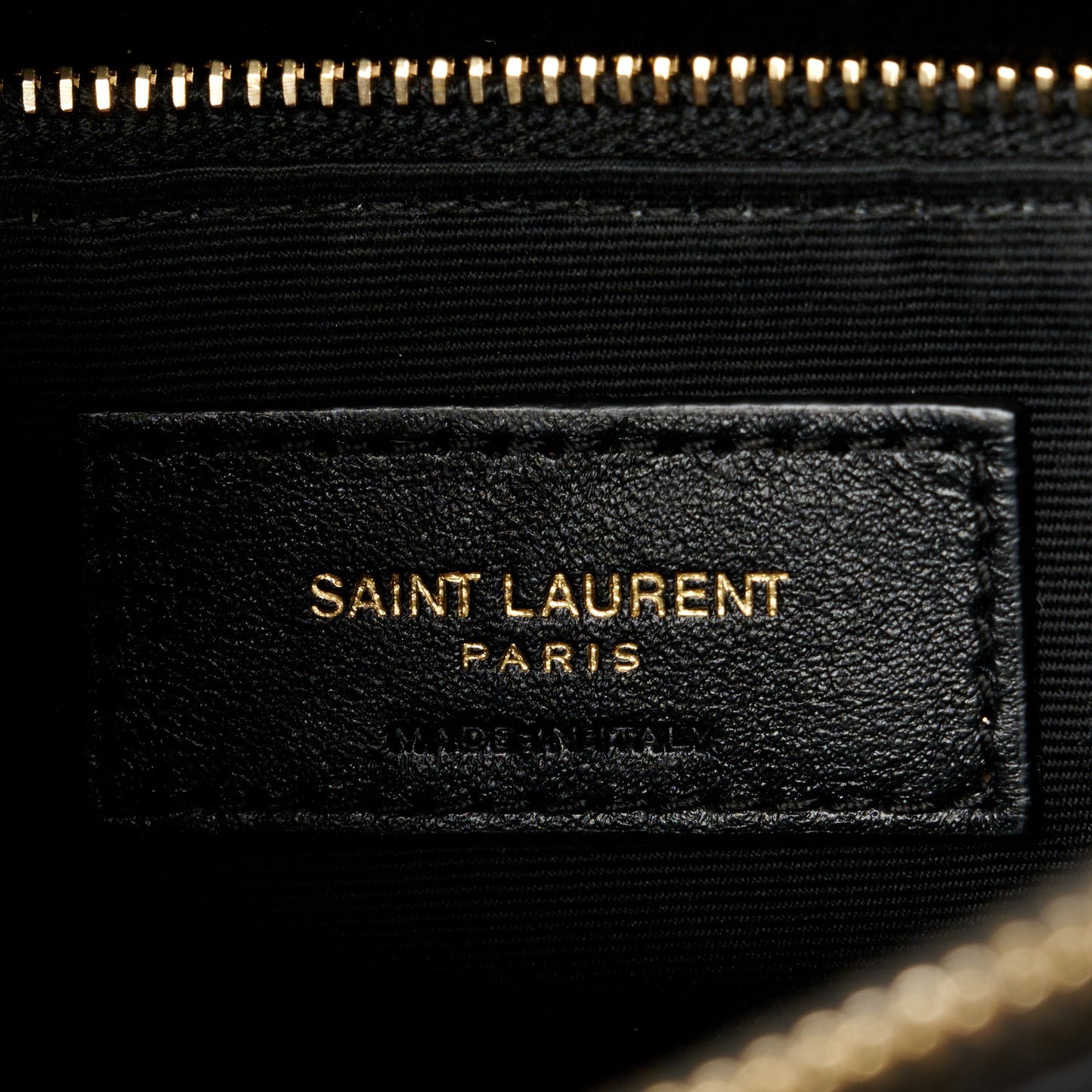 Calfskin Y Quilted Monogram Medium Loulou Chain Satchel Black