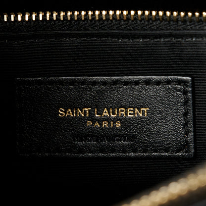 Saint Laurent Calfskin Y Quilted Monogram Medium Loulou Chain Satchel Black 6 of 11