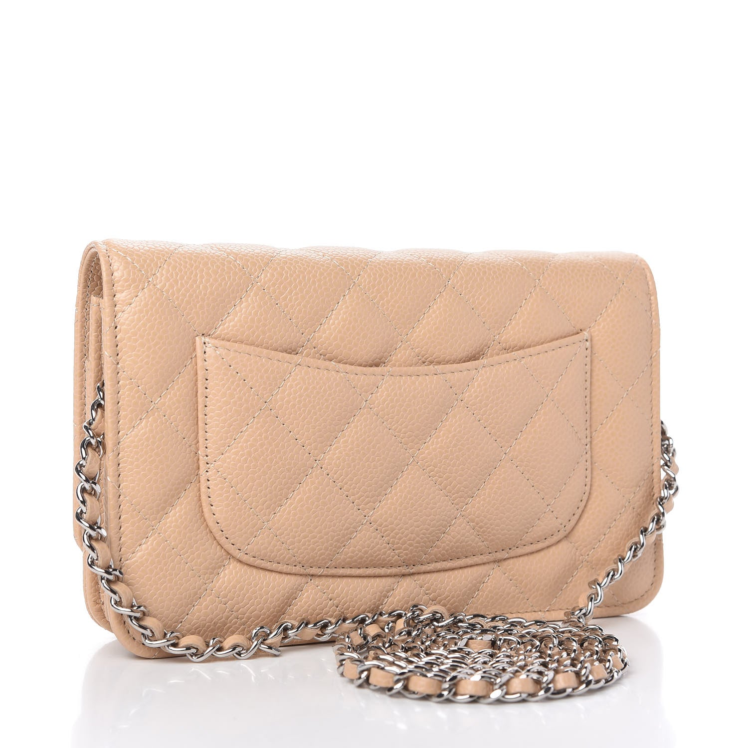 Chanel Caviar Quilted Wallet On Chain WOC Beige Clair 3 of 12