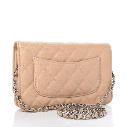 Chanel Caviar Quilted Wallet On Chain WOC Beige Clair 3 of 12