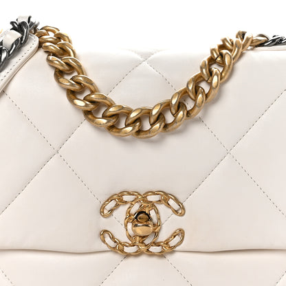 Chanel Lambskin Quilted Medium Chanel 19 Flap White 8 of 10