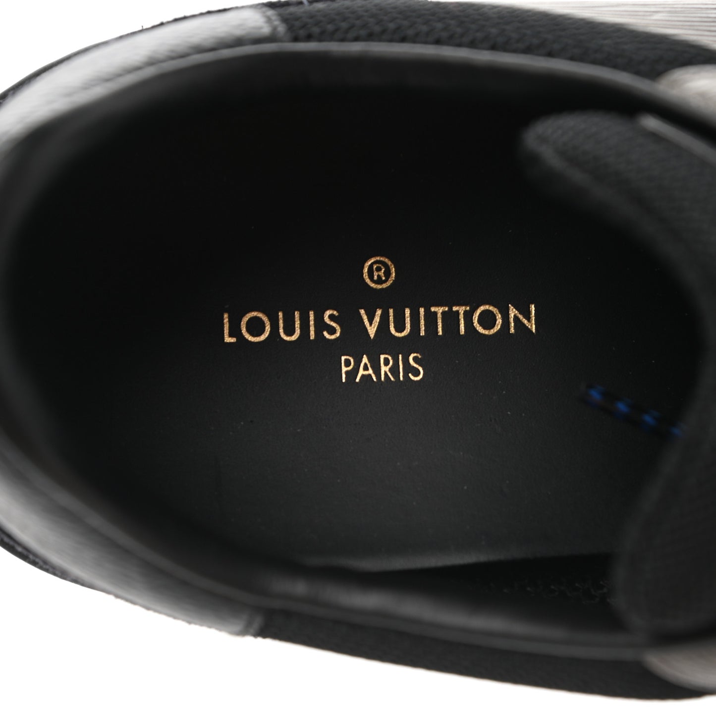 Suede Monogram Eclipse Mens Harlem Sneakers 8 Navy Blue