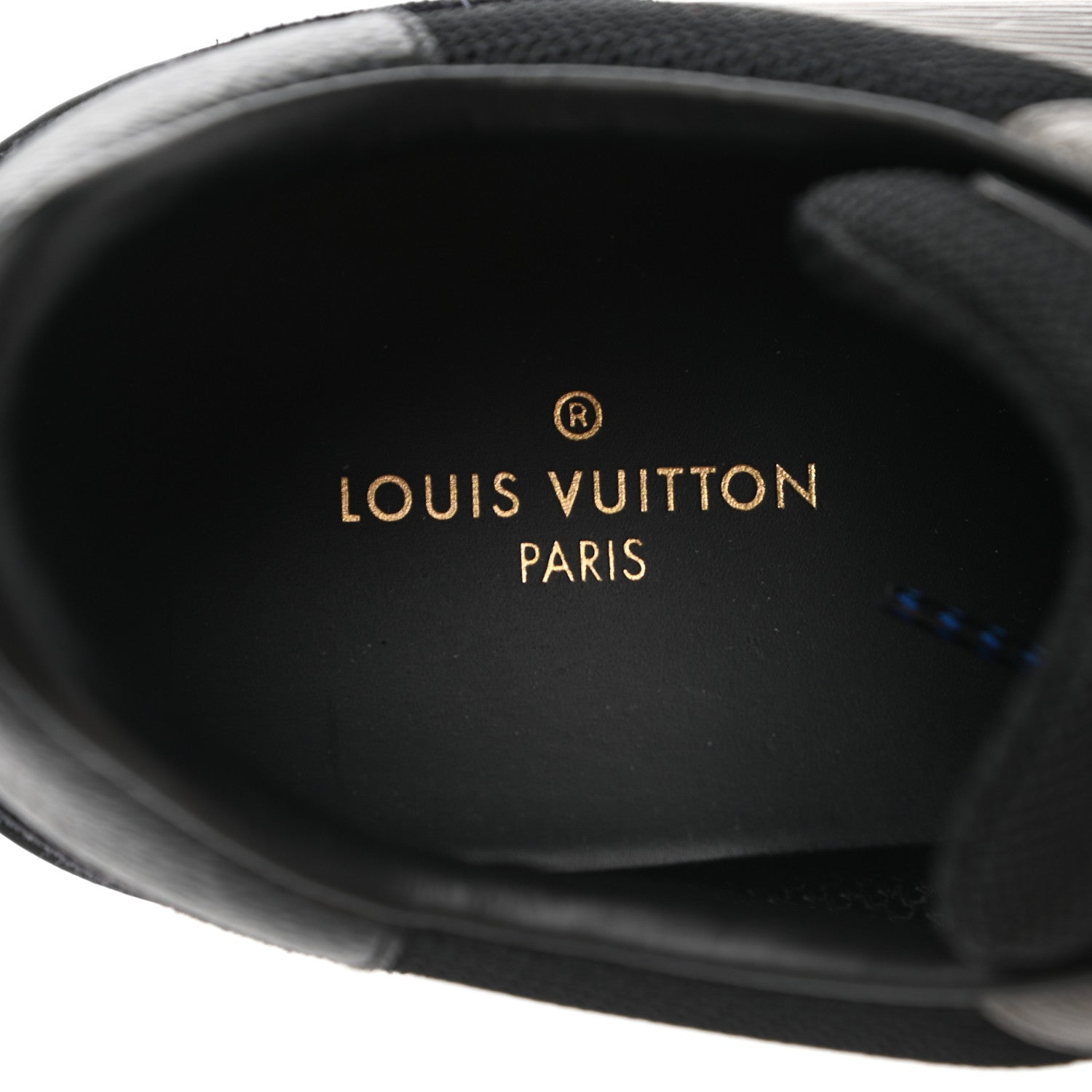 Louis Vuitton Suede Monogram Eclipse Mens Harlem Sneakers 8 Navy Blue 7 of 10