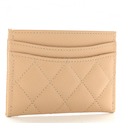 Chanel Caviar Quilted Card Holder Beige 3 of 8