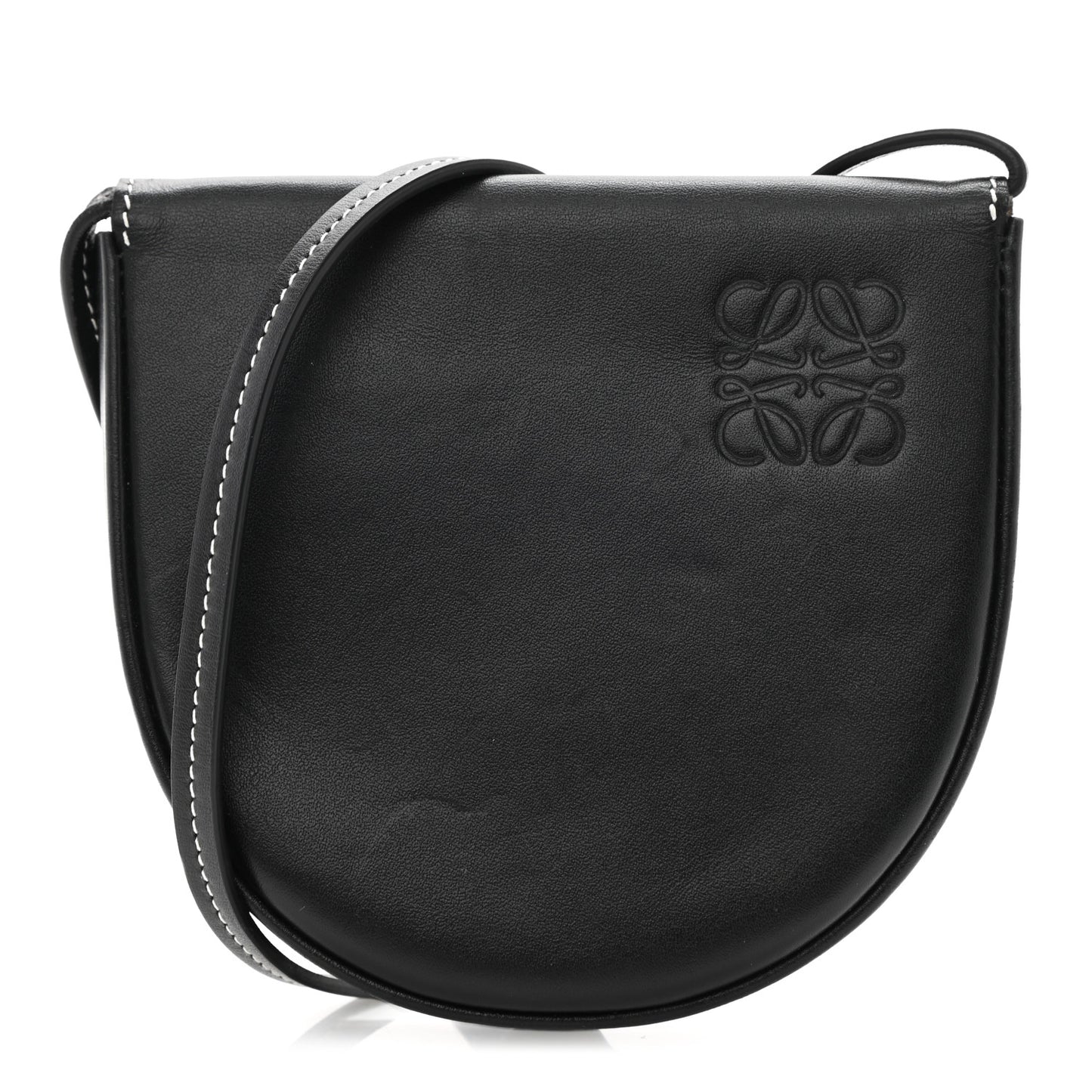 Soft Calfskin Mini Heel Pouch Black