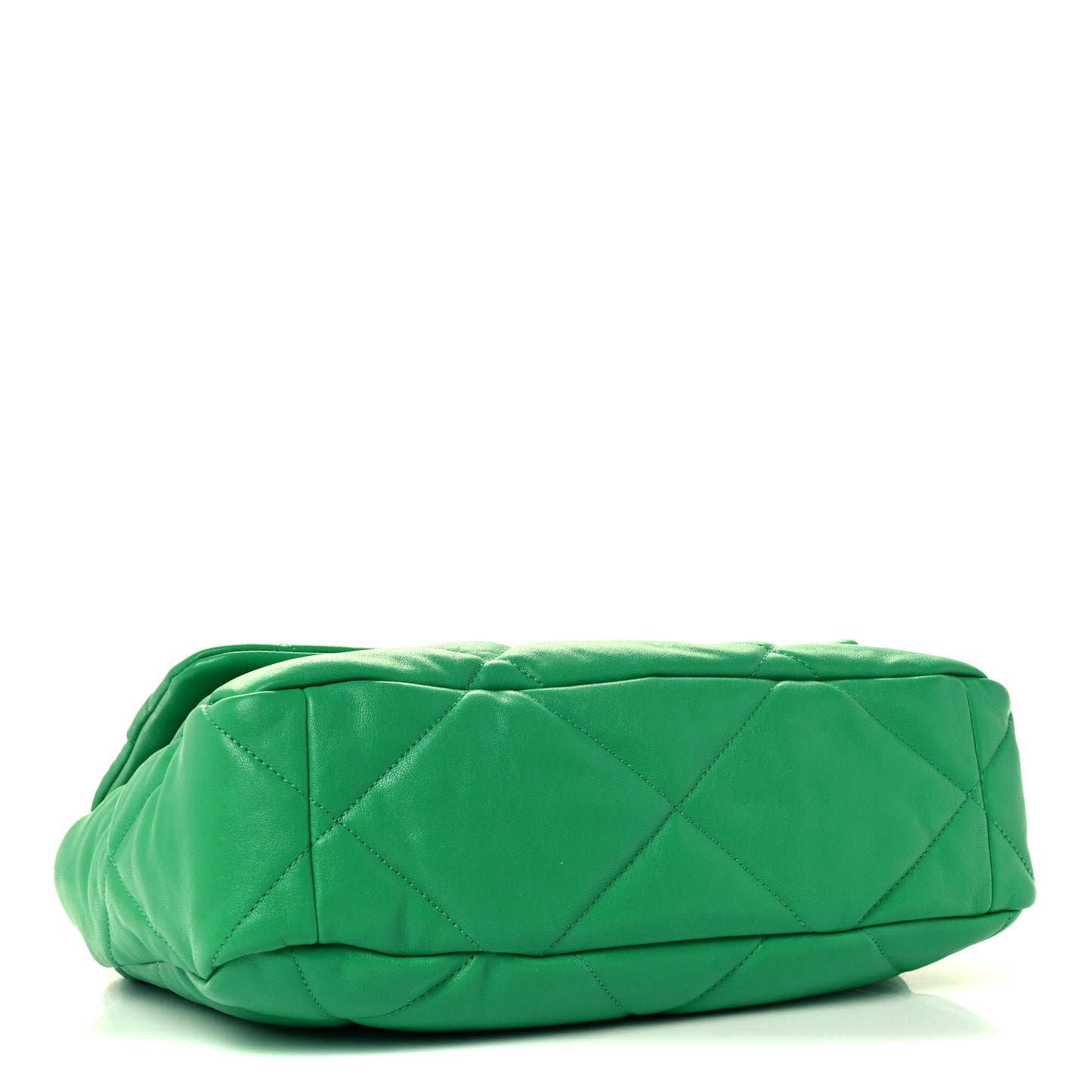 Lambskin Quilted Large Chanel 19 Flap Green