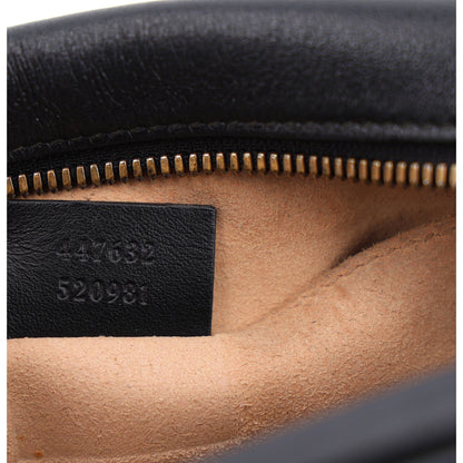 Gucci Calfskin Matelasse Small GG Marmont Chain Shoulder Bag Black 7 of 10