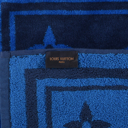 Louis Vuitton Cotton Monogram Beach Towel Blue 4 of 5