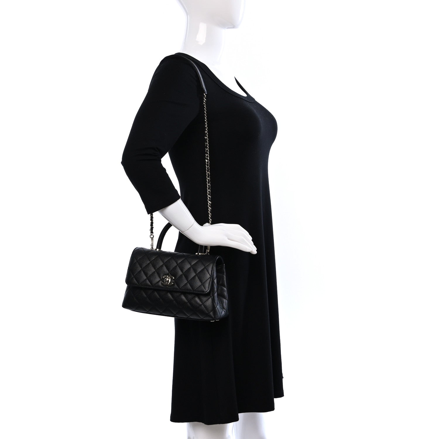 Chanel Caviar Quilted Mini Coco Handle Flap Black 2 of 10