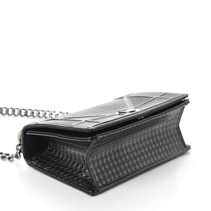 Christian Dior Metallic Patent Micro-Cannage Small Diorama Flap Bag Onyx Black 5 of 11