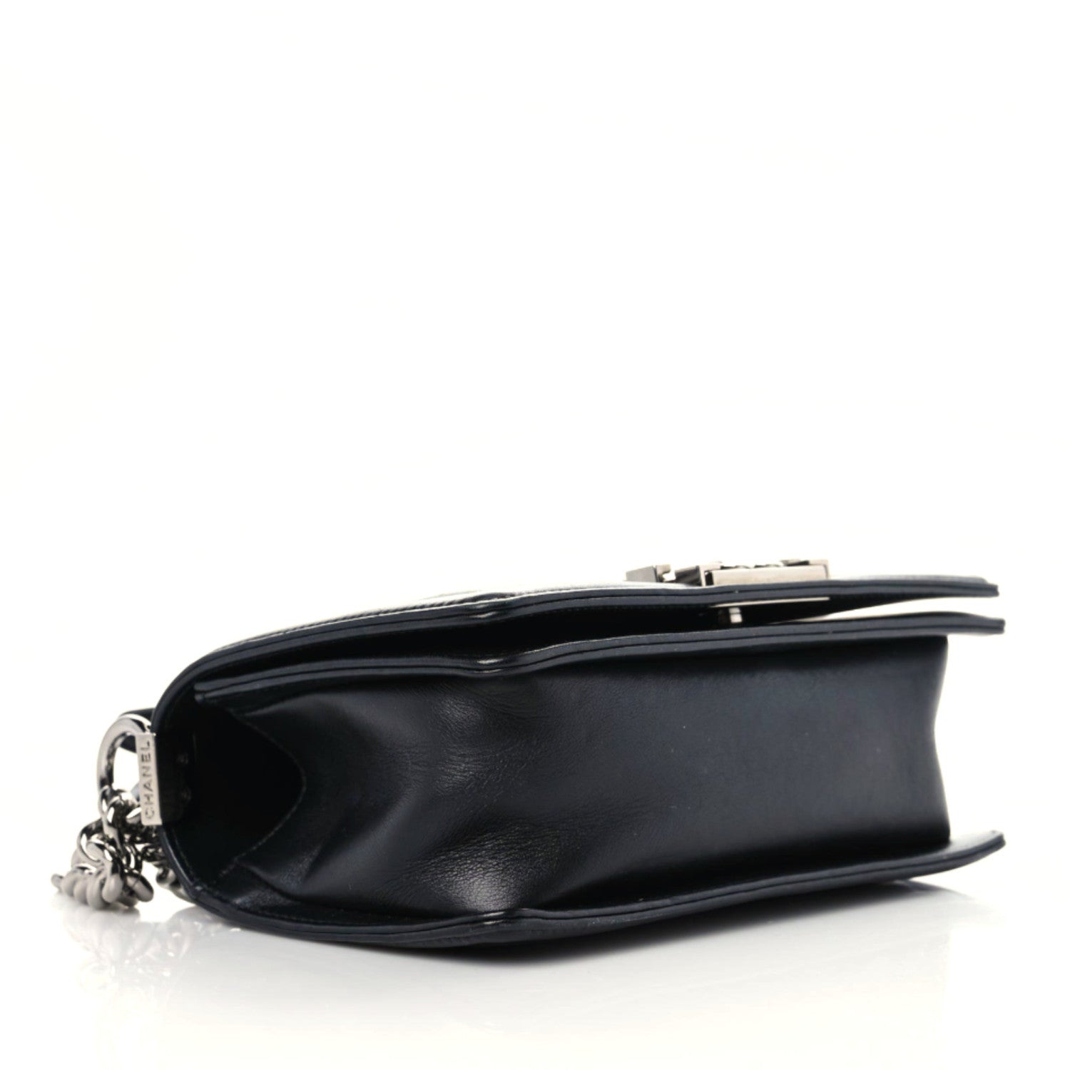 Chanel Calfskin Chain Chevron Small Boy Flap Black 4 of 18