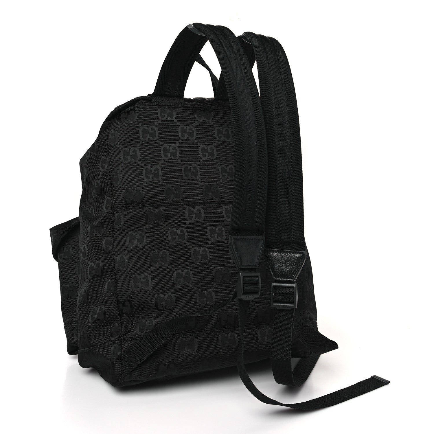 Gucci Econyl Nylon Monogram Off The Grid Utility Pocket Backpack Black 2 of 8
