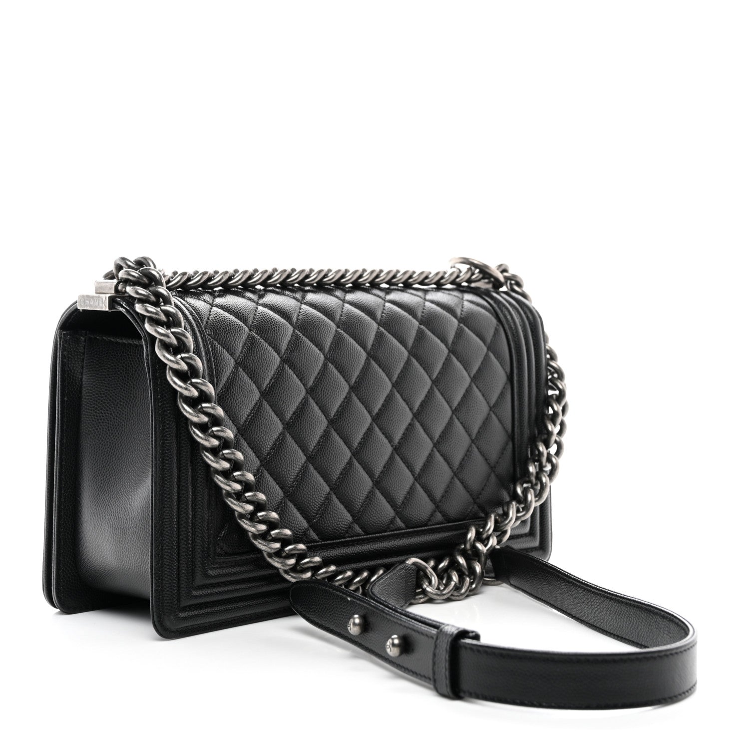 Chanel Caviar Quilted Medium Boy Flap Black 3 of 10
