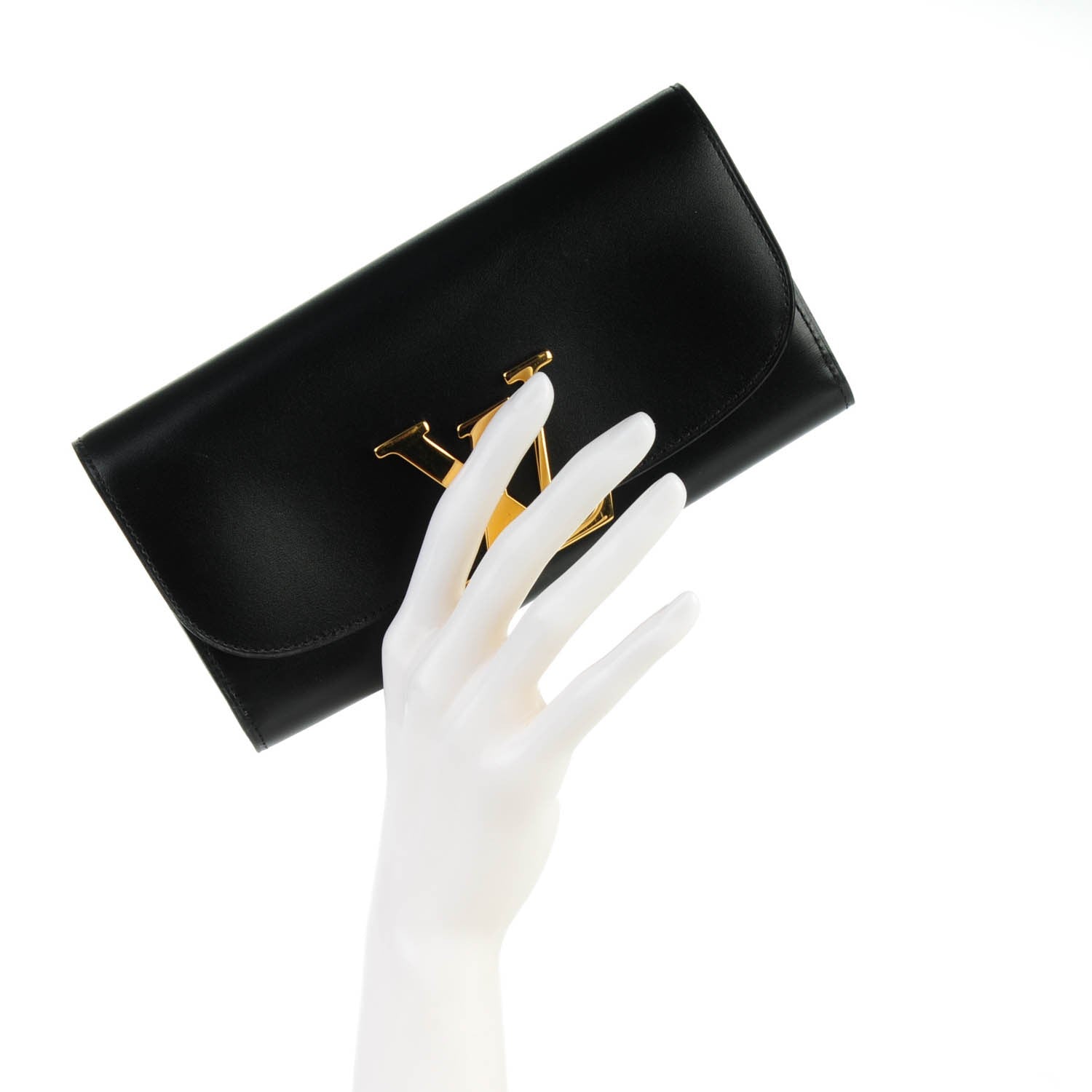 Louis Vuitton Box Calfskin Vivienne LV Long Wallet Black 2 of 8