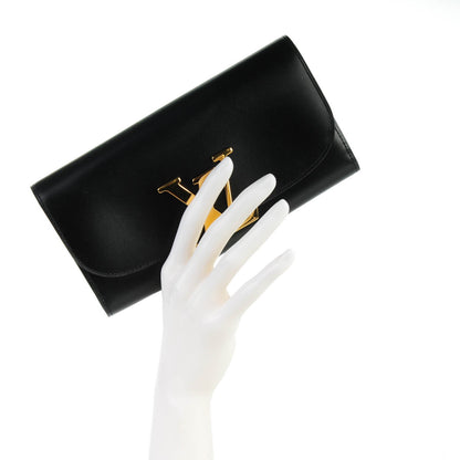 Louis Vuitton Box Calfskin Vivienne LV Long Wallet Black 2 of 8