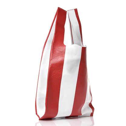 Balenciaga Agneau Supermarket Tote Red White 4 of 11