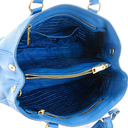 Prada Vitello Daino Tote Cobalto 5 of 8