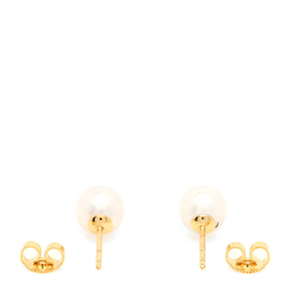 Mikimoto 18K Yellow Gold Akoya Pearl 7-7.5mm Stud Earrings 3 of 5