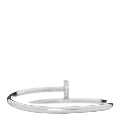 Cartier 18K White Gold Diamond Juste Un Clou Bracelet 15 2 of 4