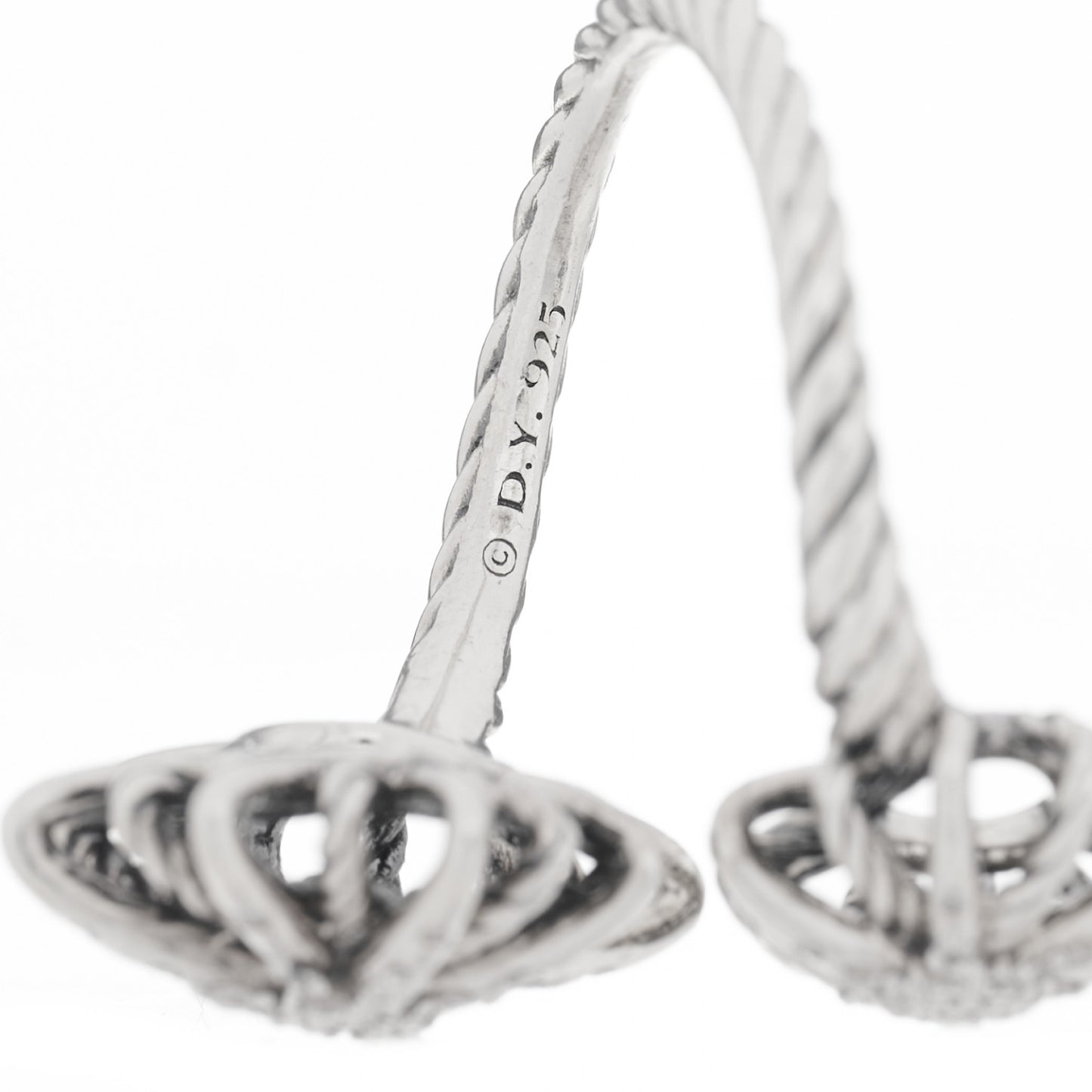 Sterling Silver Diamond 28mm Open Starburst Ring 55 7.25