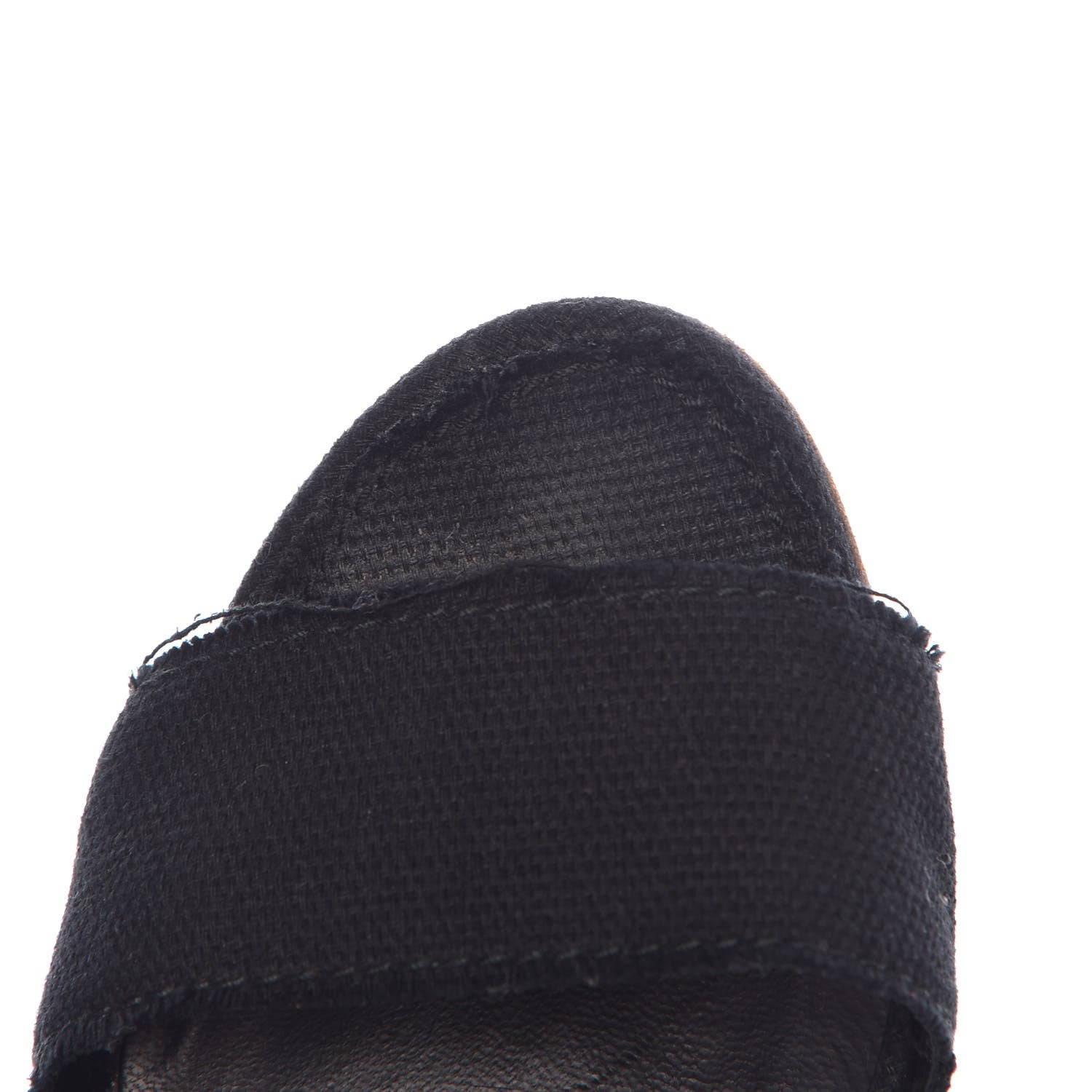 Chanel Canvas Heart CC Wedge Sandals 36.5 Black 18 of 18