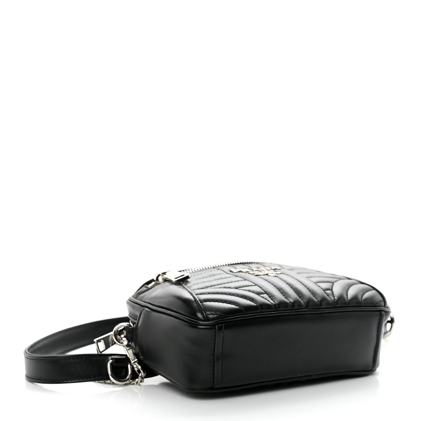 Soft Calfskin Impunture Diagramme Belt Bag Black