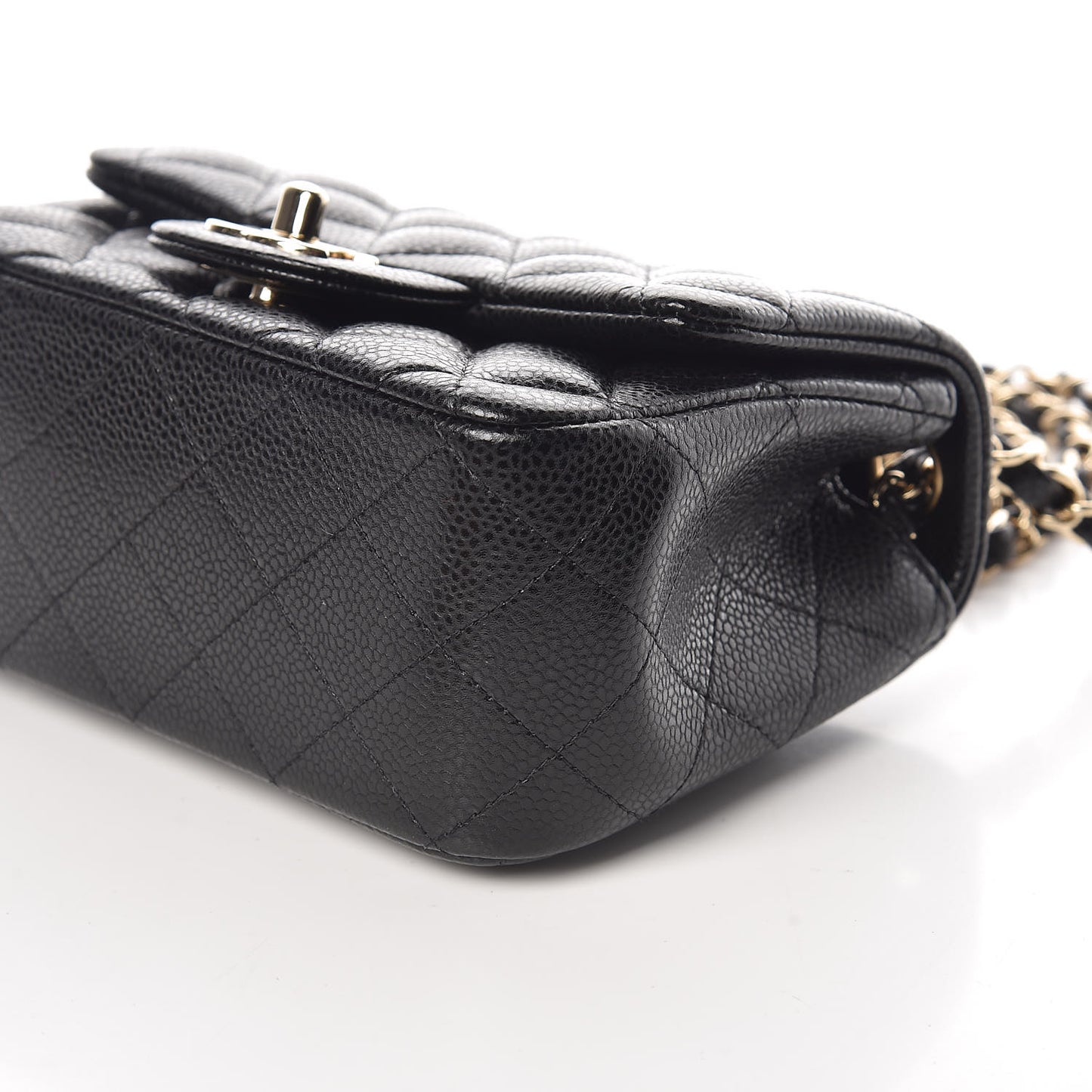 Caviar Quilted Mini Square Flap Black