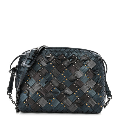 Bottega Veneta Nappa Intrecciato Fringe Studded Nodini Crossbody Messenger Multicolor 1 of 9