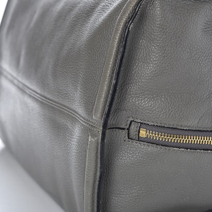 Alexander McQueen Pebbled Calfskin Large Skull Padlock Zip Around Tote Dark Grey 23 of 28
