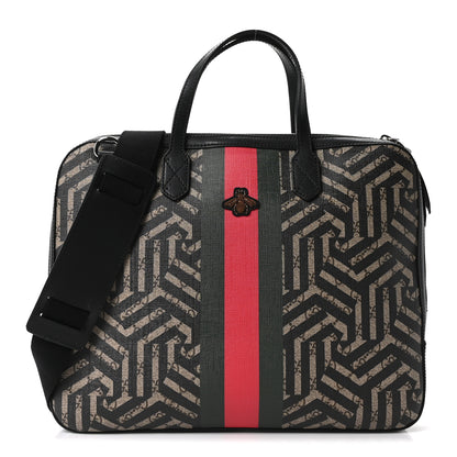 Gucci GG Supreme Monogram Caleido Web Briefcase Black 1 of 10