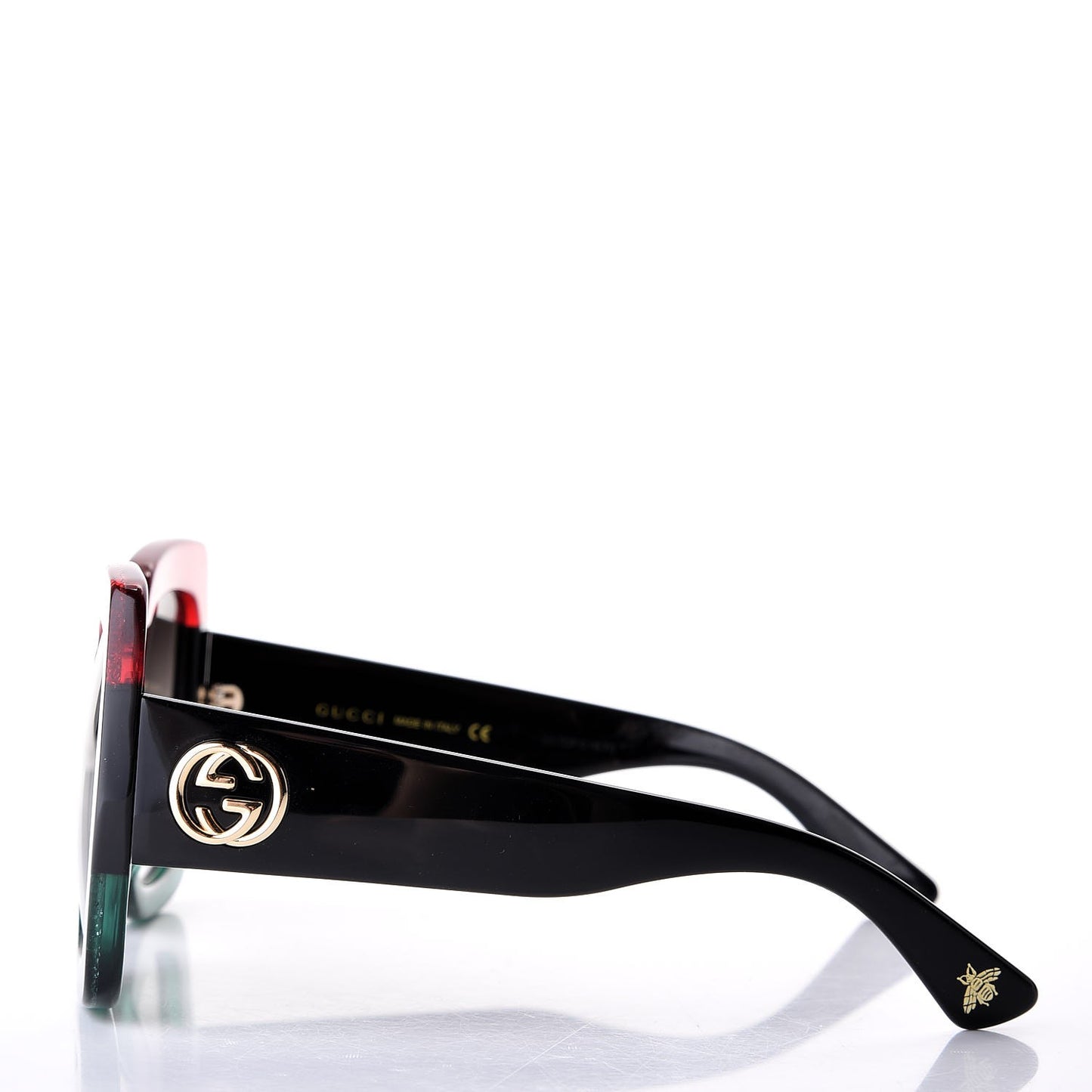Square Frame GG0083S Sunglasses Glitter Red Black Green