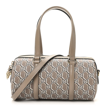 Gucci GG Shadow Monogram Ophidia Top Handle Bowler Bag Taupe 1 of 10