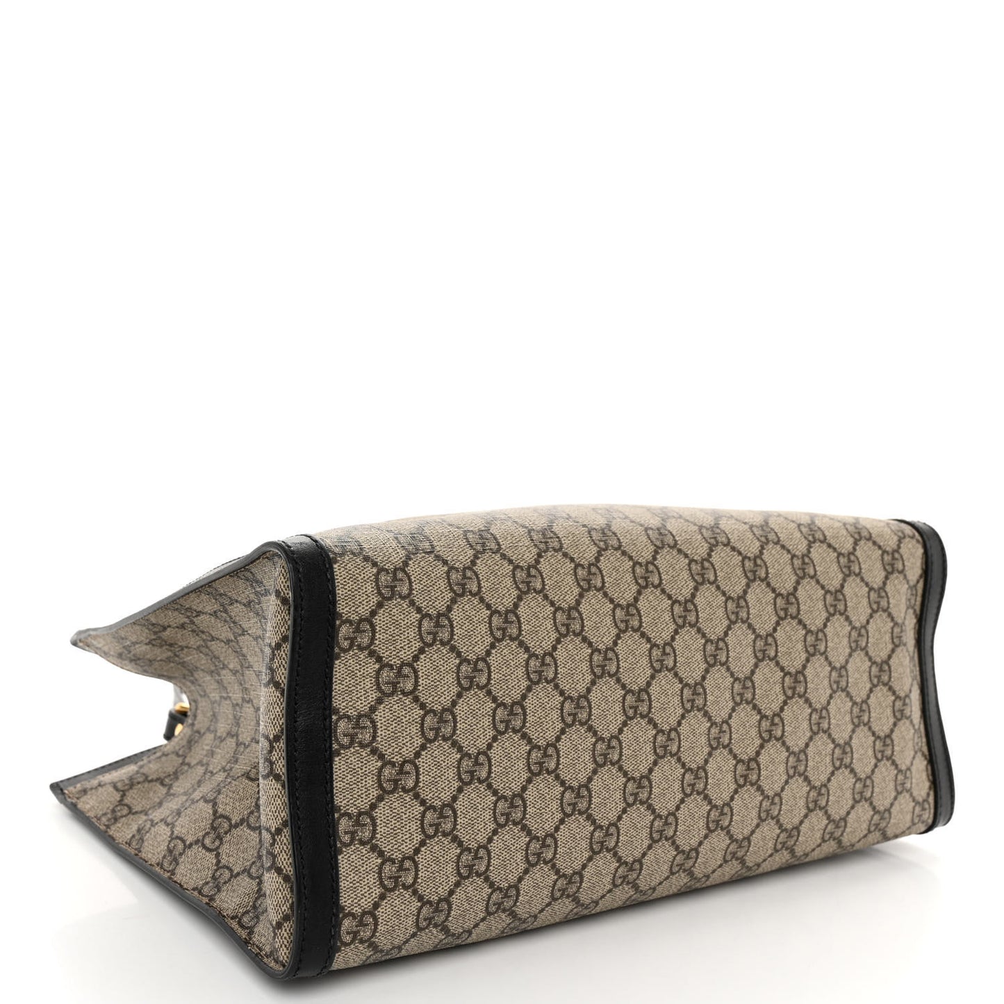 GG Supreme Monogram Medium Padlock Tote Black