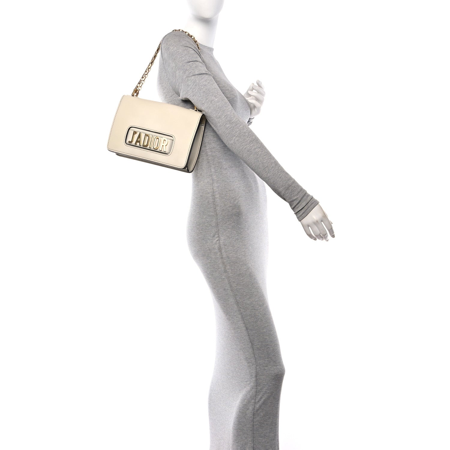 Christian Dior Calfskin J'Adior Chain Flap Bag Off White 2 of 16