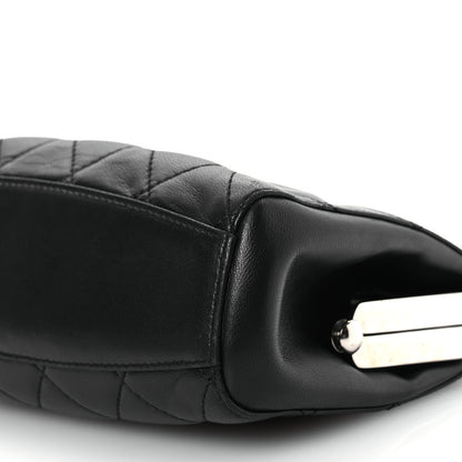 Chanel Lambskin Quilted Metal Frame Clutch Black 11 of 14