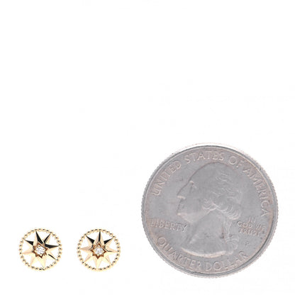 Christian Dior 18K Yellow Gold Diamond XS Rose Des Vents Earrings 2 of 7
