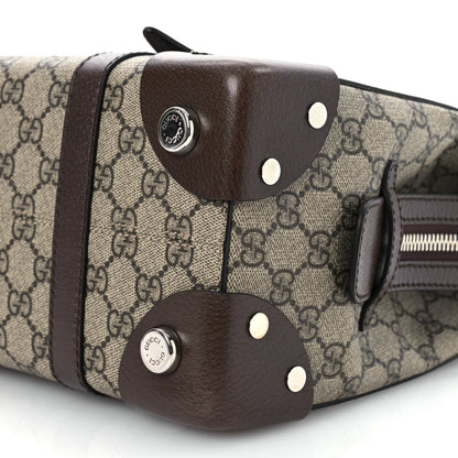Gucci GG Supreme Monogram Textured Dollar Calfskin Small Detail Tote Beige Ebony New Acero 11 of 15