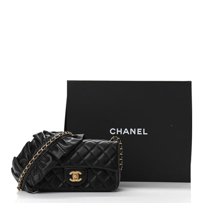 Chanel Lambskin Quilted Mini Romance Rectangular Flap Black 10 of 10