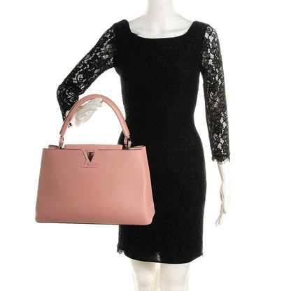 Louis Vuitton Taurillon Capucines MM Magnolia 2 of 7